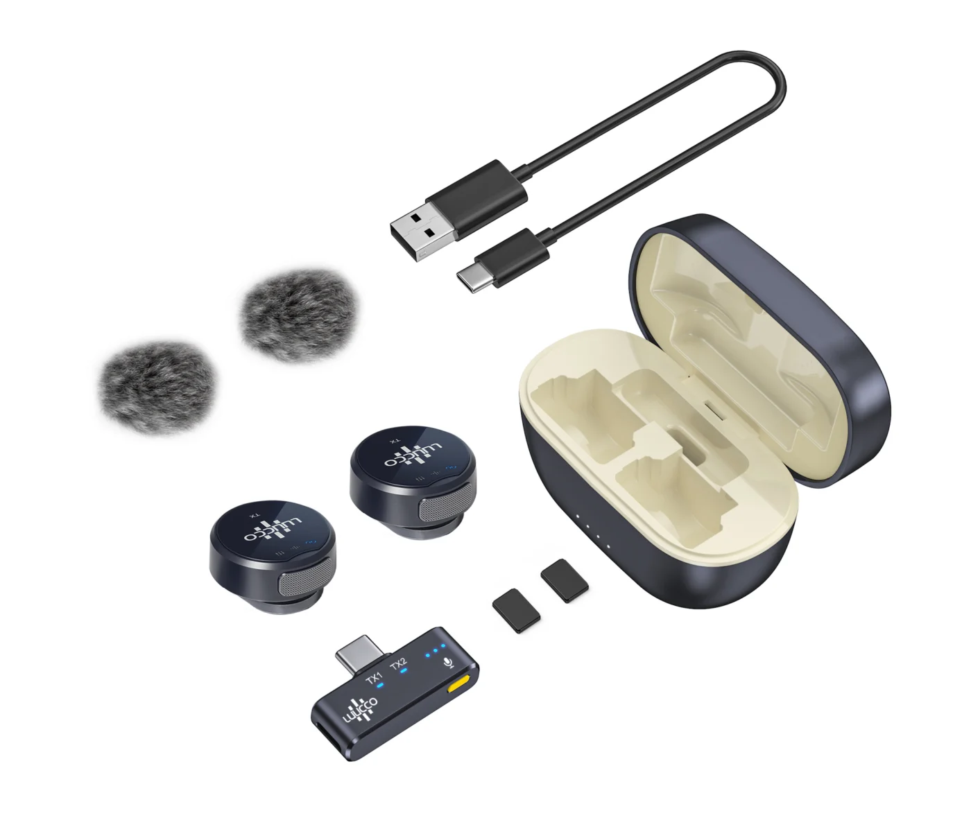 LUUCCO AirWave Mini, micrófono inalámbrico lavalier compacto, vista 1