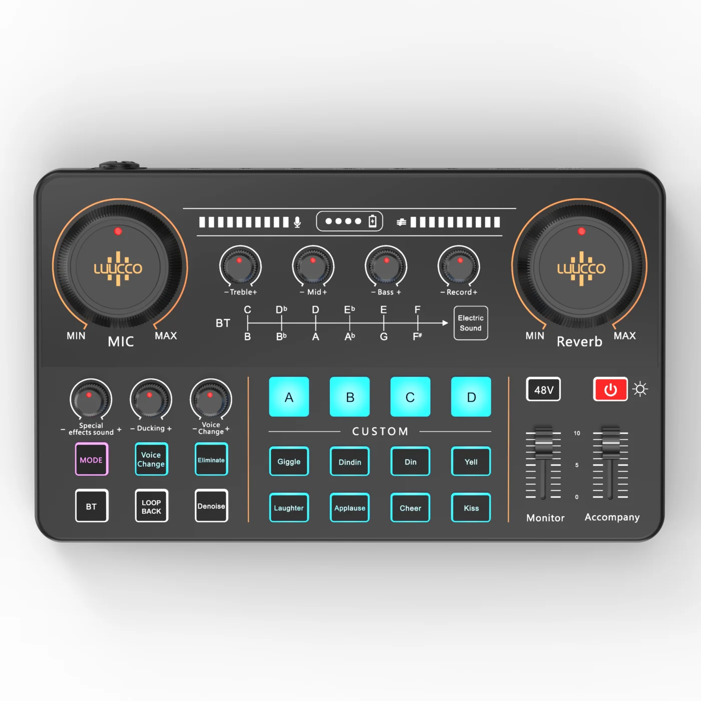 LUUCCO MI-2, mezcladora de audio con tarjeta de sonido, vista 1