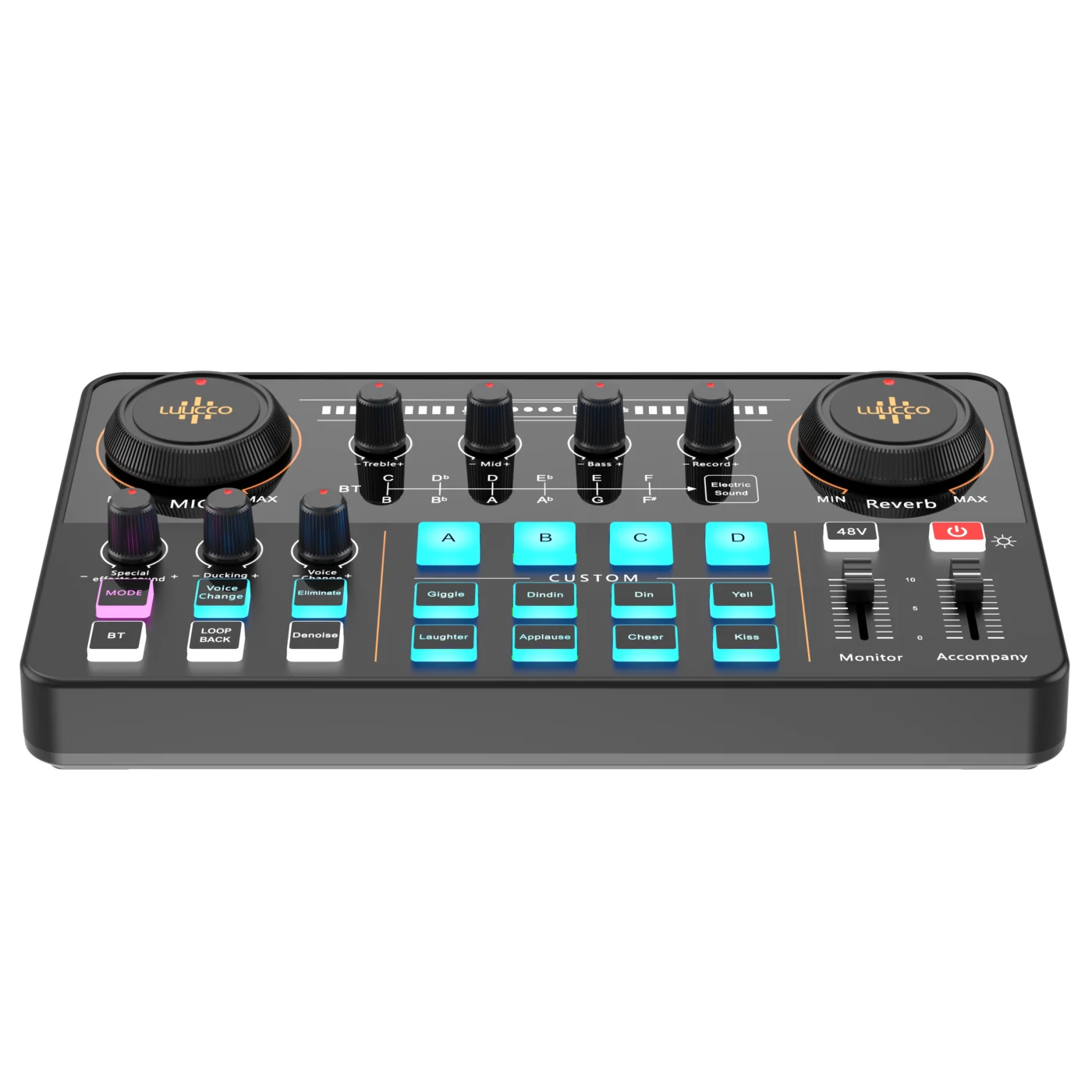 LUUCCO MI-2, mezcladora de audio con tarjeta de sonido, vista 4