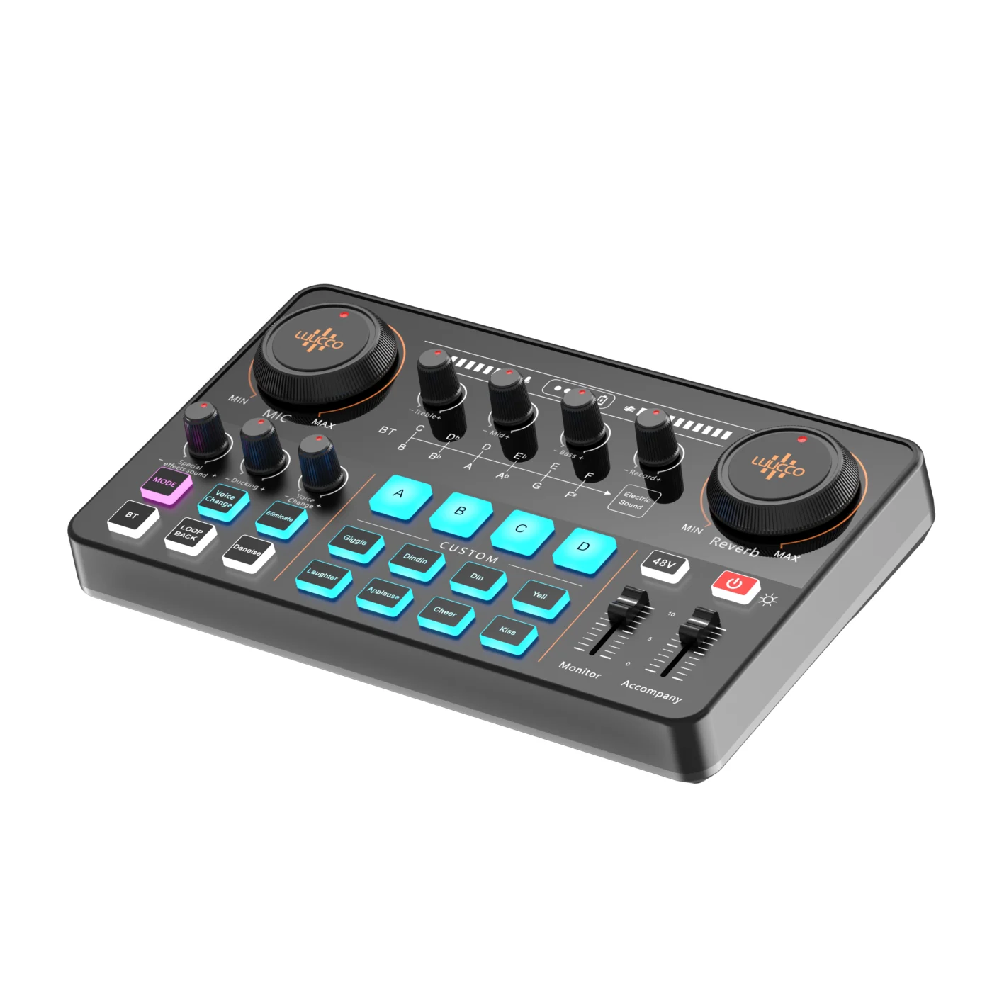LUUCCO MI-2, mezcladora de audio con tarjeta de sonido, vista 5